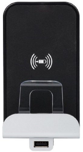 Беспроводное зарядное устройство + USB тип A Legrand Etika 2400мА алюминий картинка